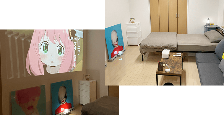 大画面で映画鑑賞