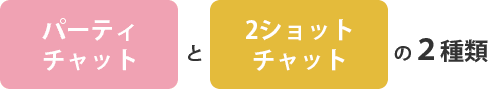 パーティチャットと２ショットチャットの２種類